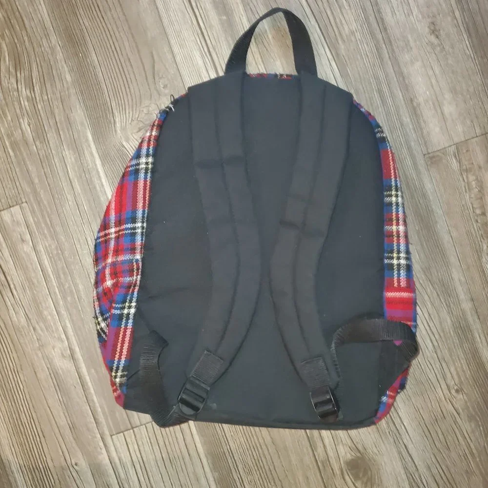 Justice Love Red Plaid Glitz Backpack